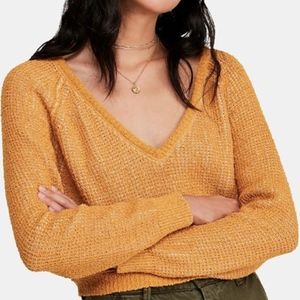 Free People High Low V-Neck Sweater